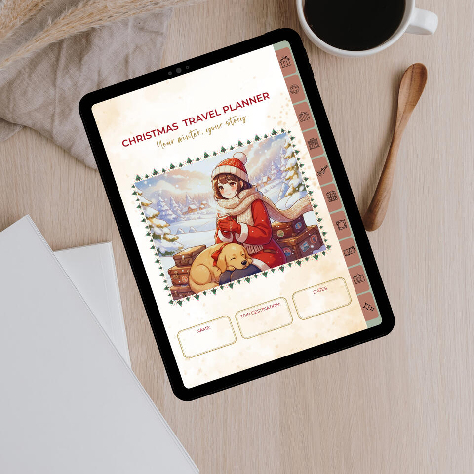 Christmas Travel Planner Bundle Color & Printable Editions 5 Anime Cover Designs