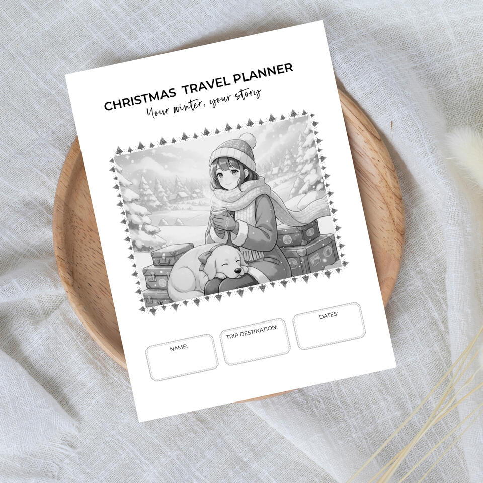 Christmas Travel Planner Bundle Color &amp; Printable Editions 5 Anime Cover Designs
