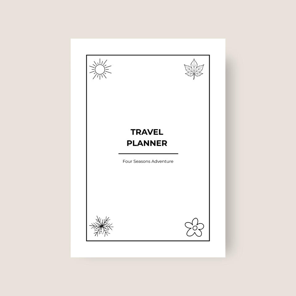 Minimalist Four Seasons Travel Planner Printable