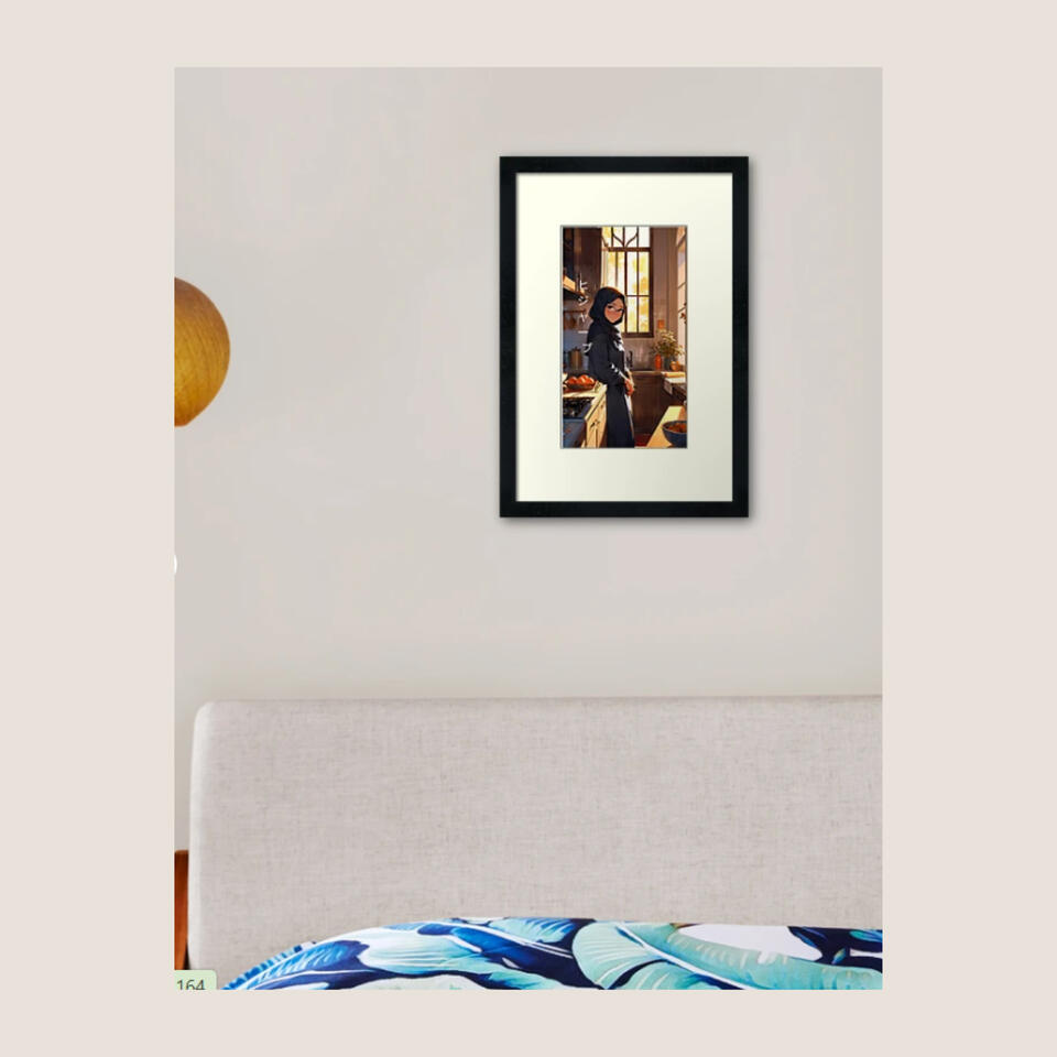 Quiet Strength Hijab Anime Framed Art Print (coming soon)